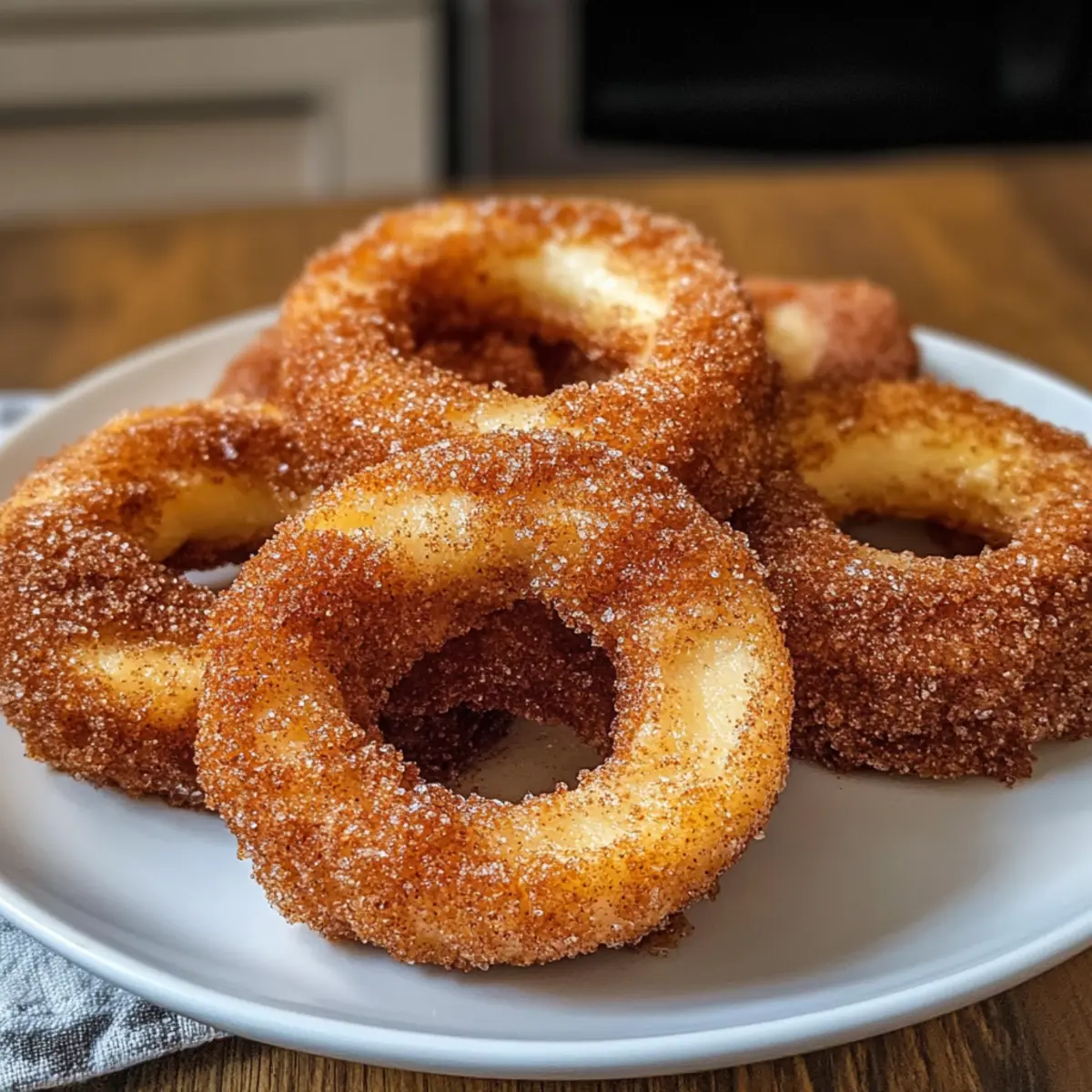 Zimtapfelringe aus der Heißluftfritteuse schnell & lecker